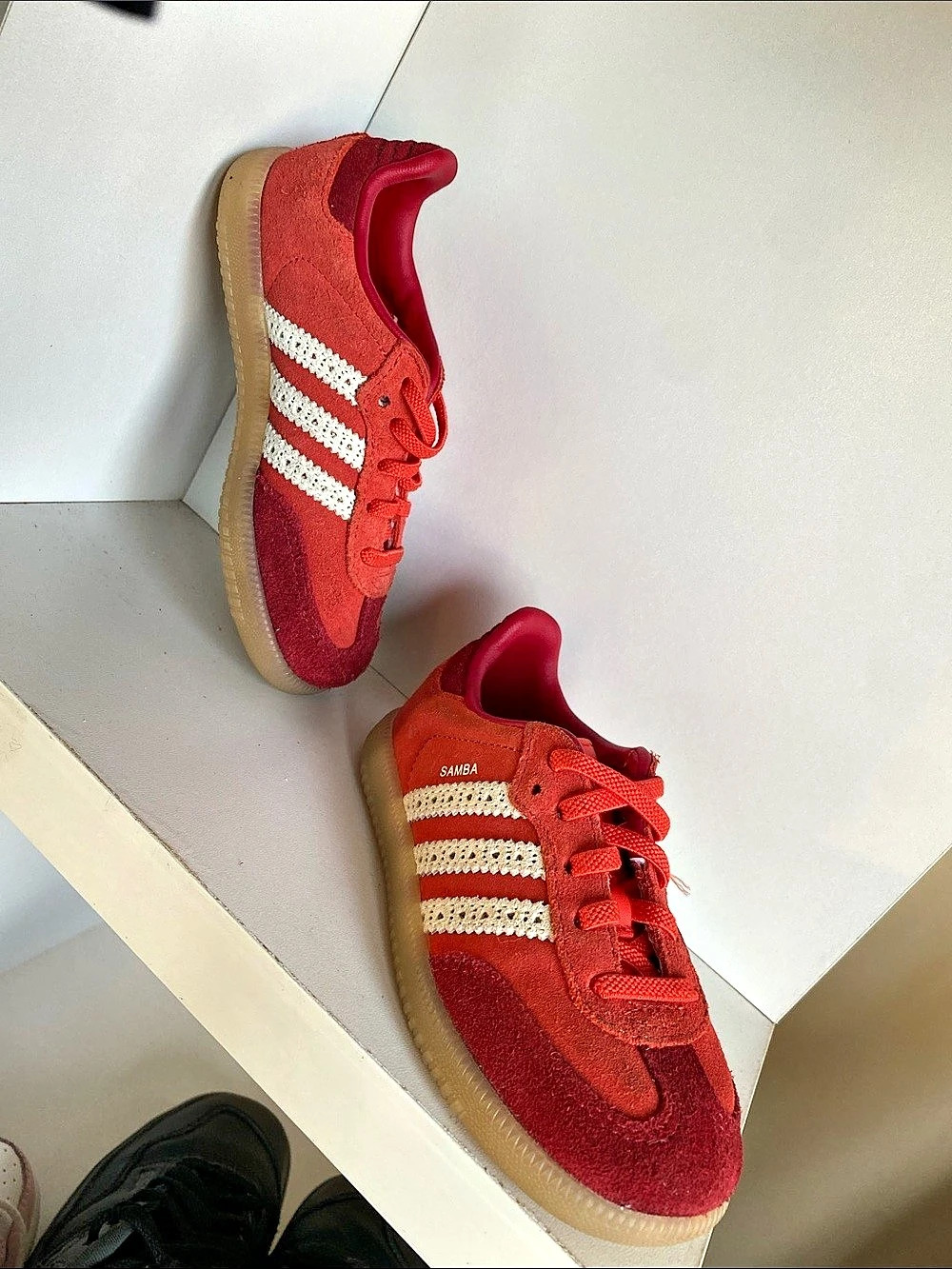 Kids adidas Orchalle Red & White Sneakers US 7.5